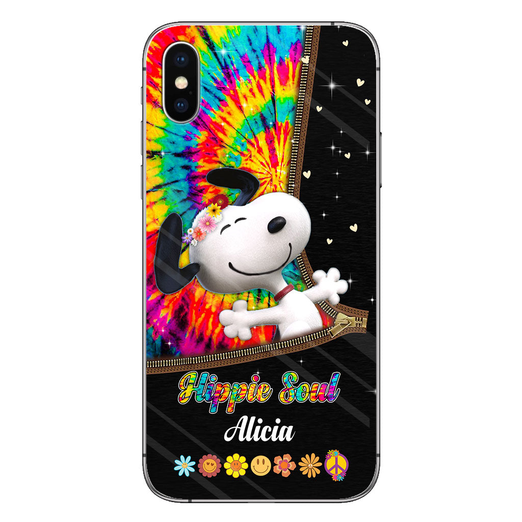 Hippie Soul White Dog - Personalized Phone Case