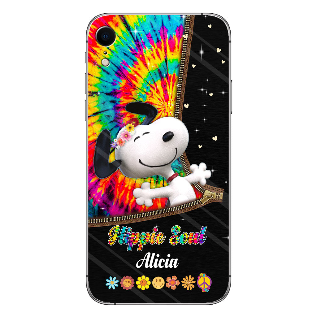 Hippie Soul White Dog - Personalized Phone Case