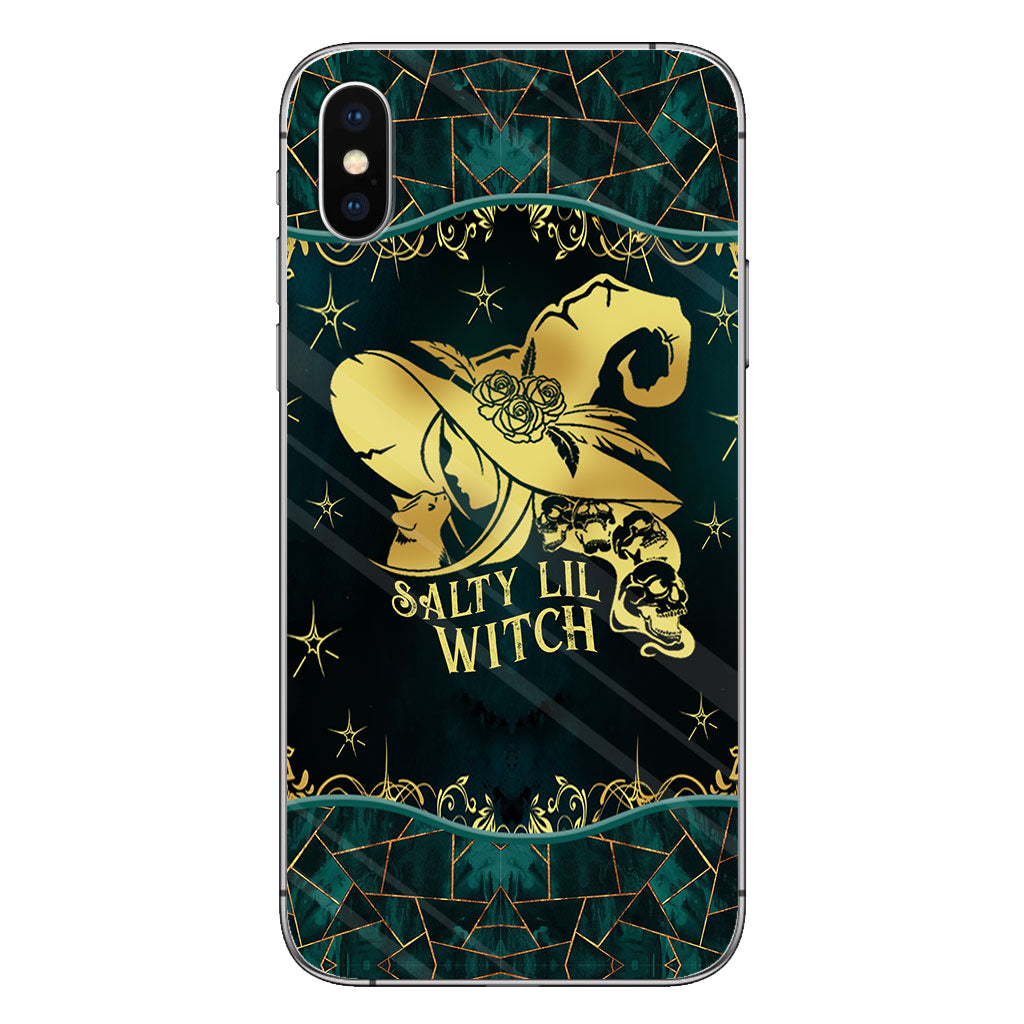 Salty Lil Witch Personalized Gold Green Printed Pattern Phone Case