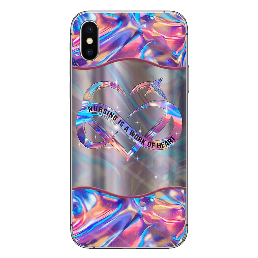 Nursing Is A Work Of Heart Personalized Phone Case