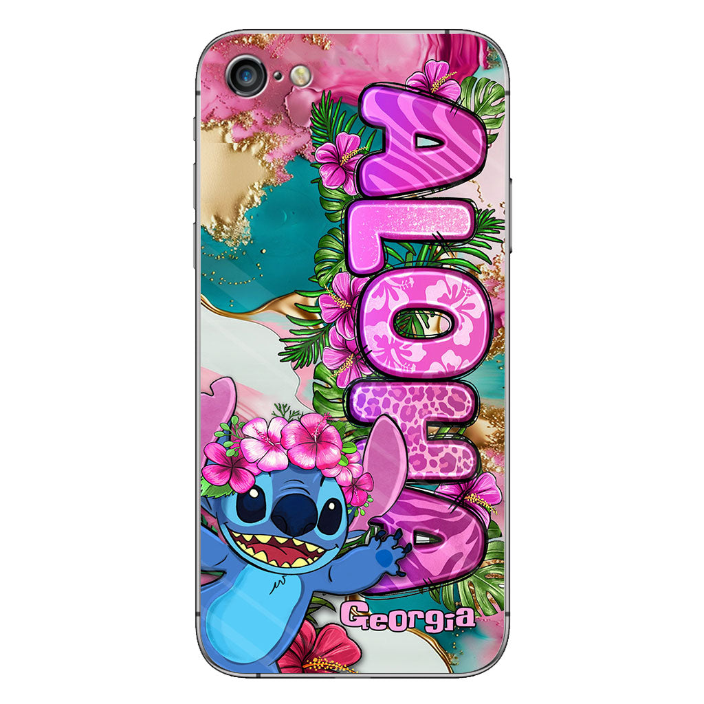 Ohana Tropical Colorful Leopard - Personalized Ohana Phone case