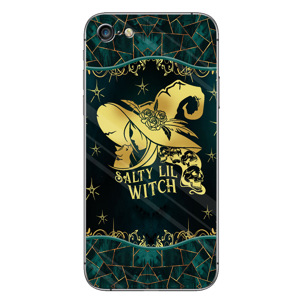 Salty Lil Witch Personalized Gold Green Printed Pattern Phone Case