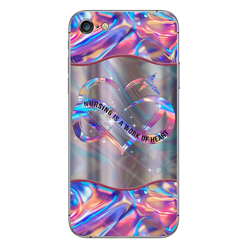 Nursing Is A Work Of Heart Personalized Phone Case