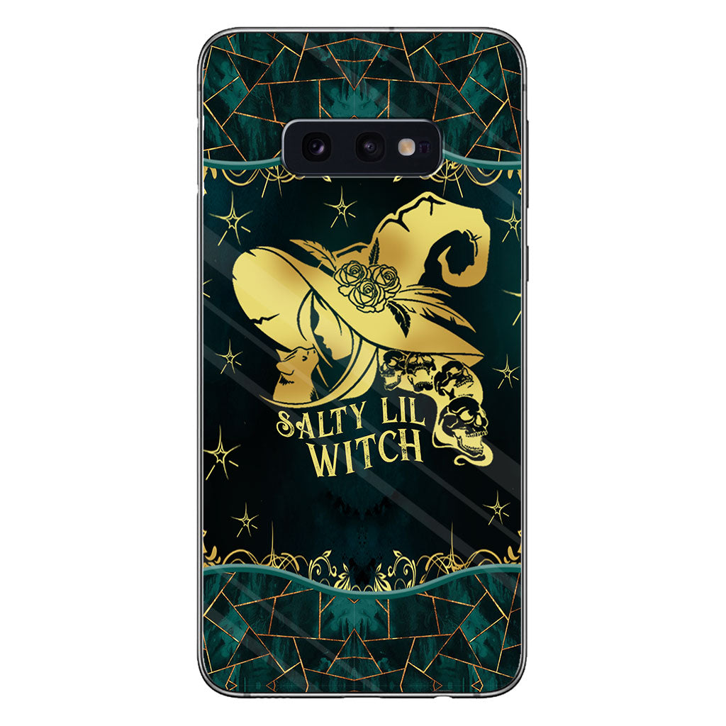 Salty Lil Witch Personalized Gold Green Printed Pattern Phone Case