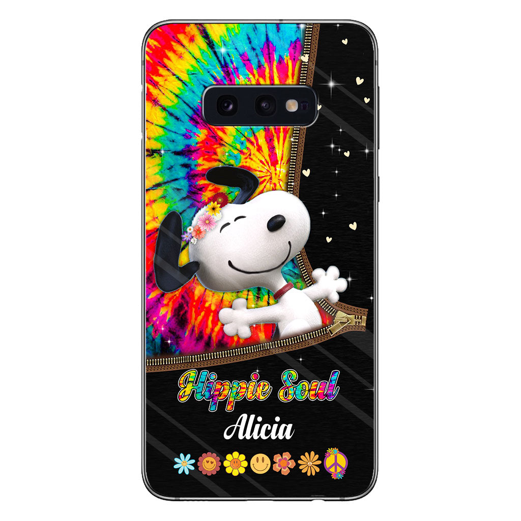 Hippie Soul White Dog - Personalized Phone Case