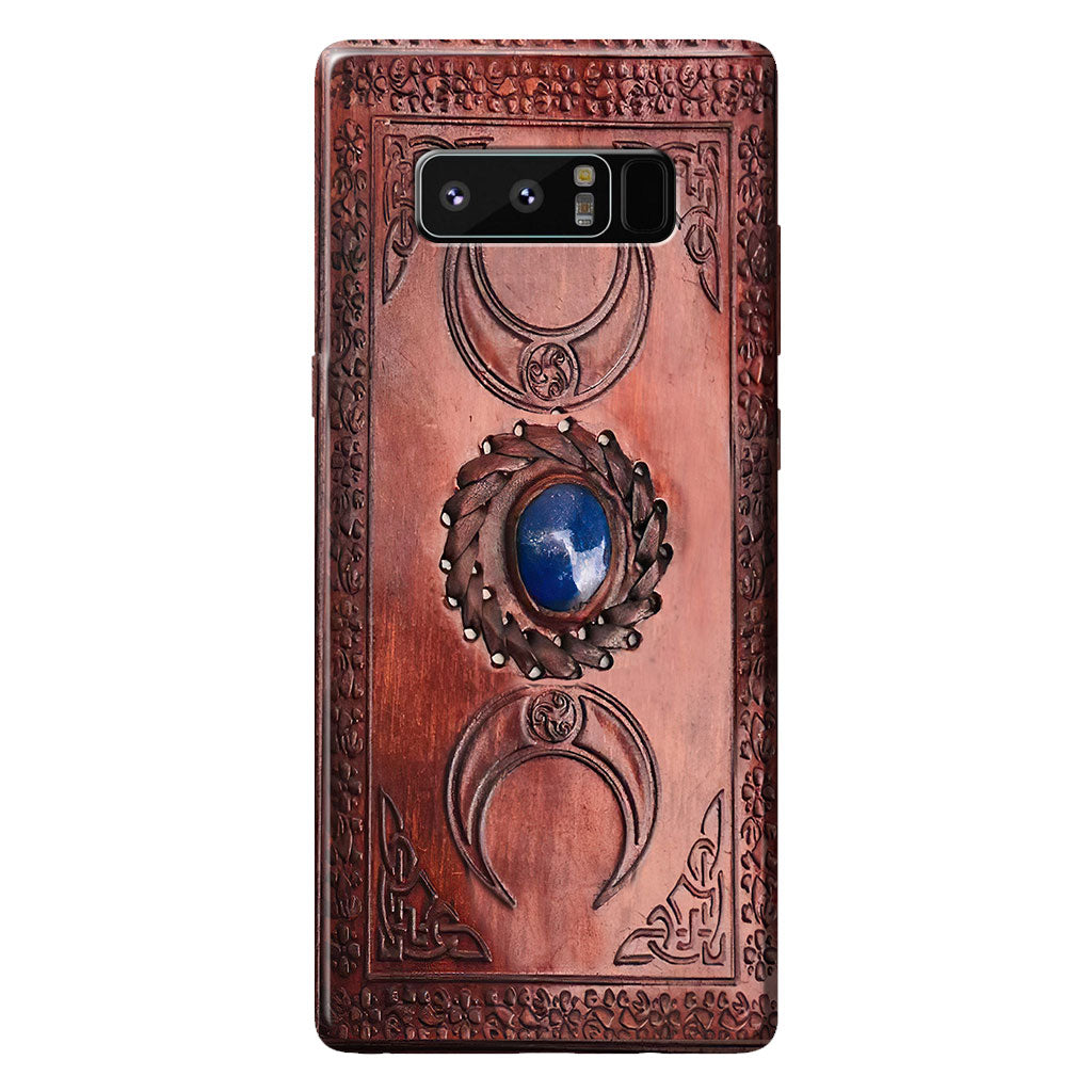 Triple Moon Third Eye Witch Leather Pattern Print Phone Case