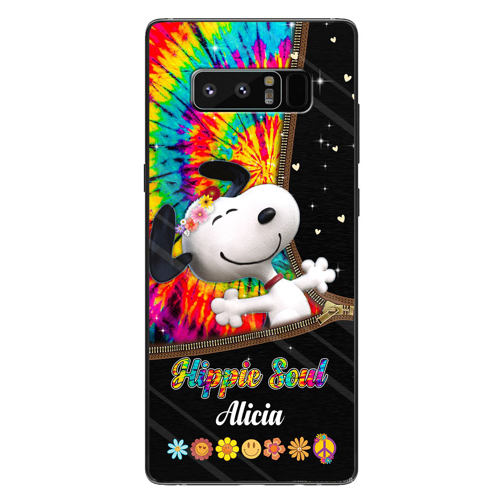 Hippie Soul White Dog - Personalized Phone Case