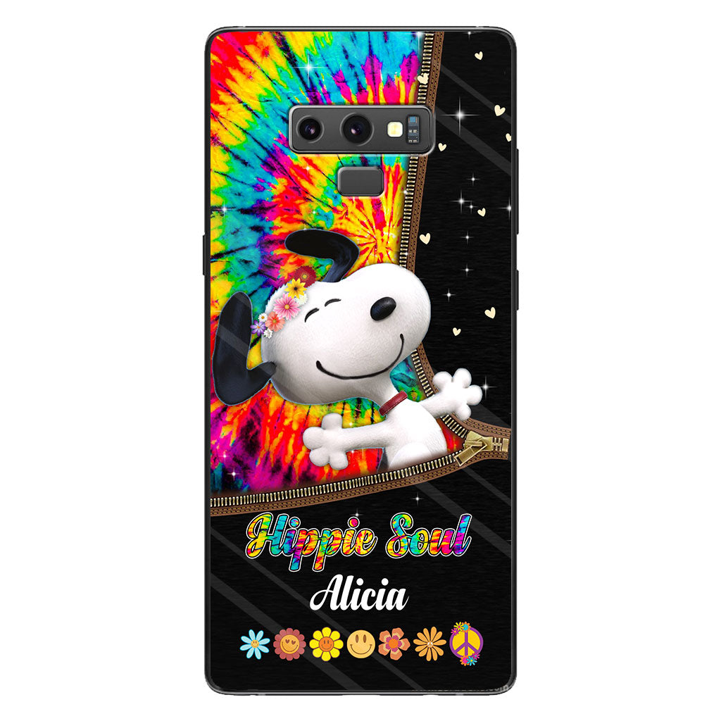 Hippie Soul White Dog - Personalized Phone Case