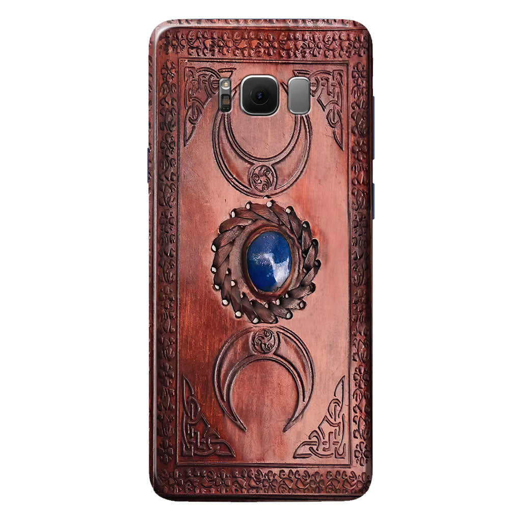 Triple Moon Third Eye Witch Leather Pattern Print Phone Case