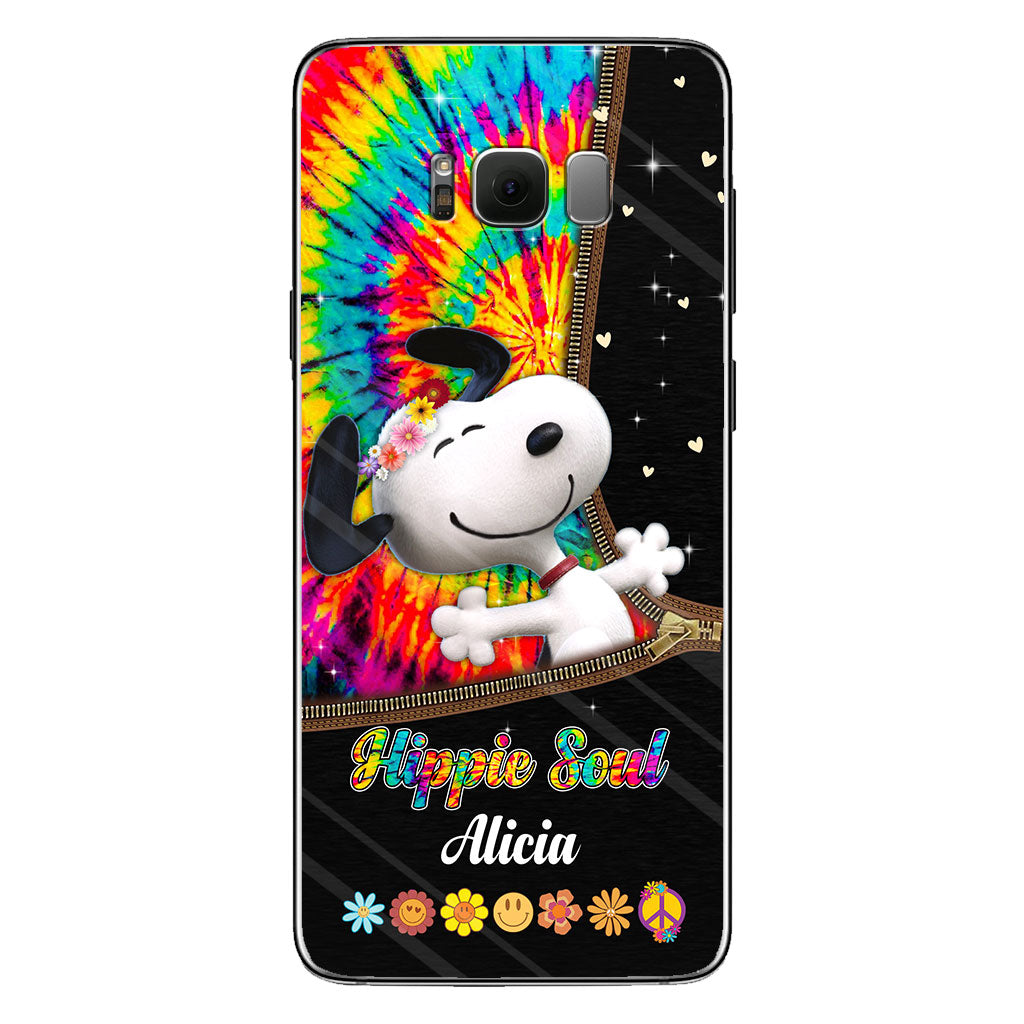 Hippie Soul White Dog - Personalized Phone Case