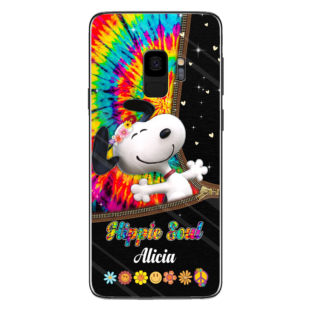 Hippie Soul White Dog - Personalized Phone Case