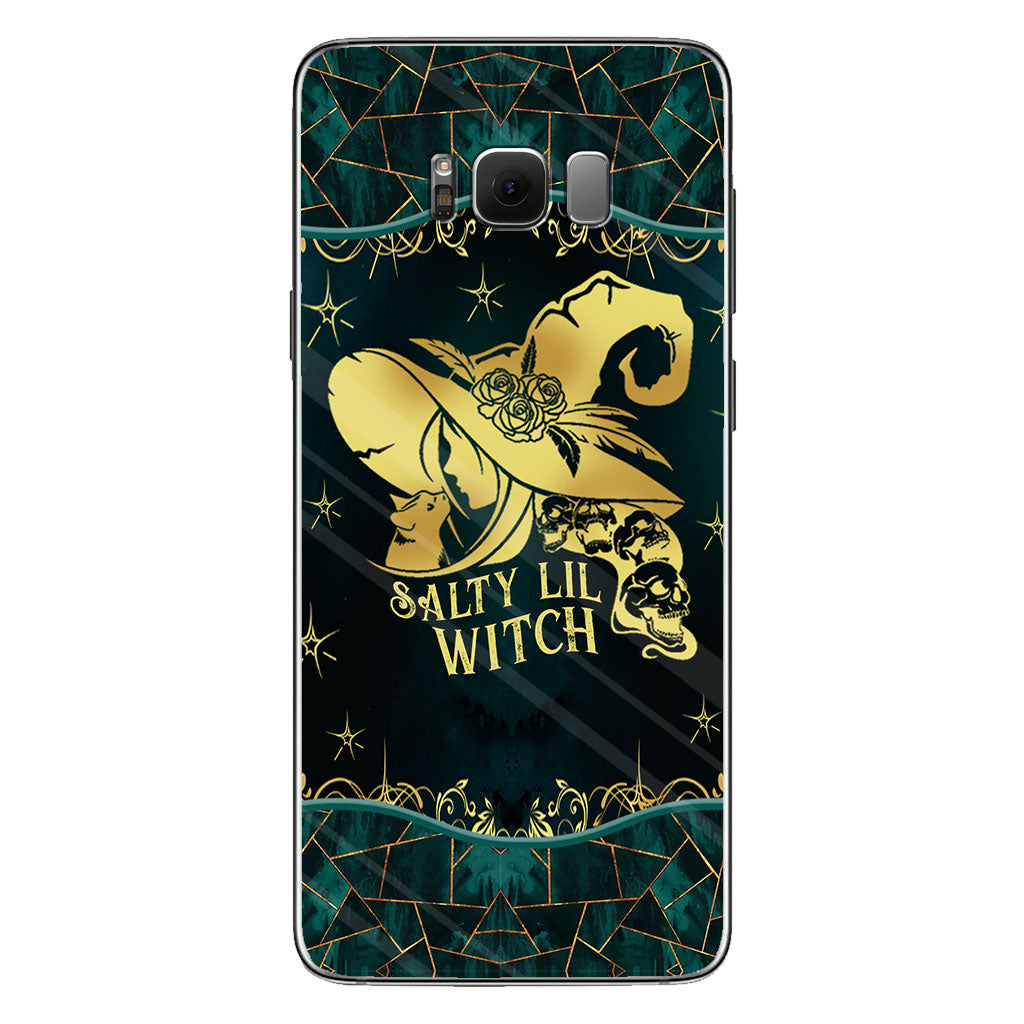 Salty Lil Witch Personalized Gold Green Printed Pattern Phone Case