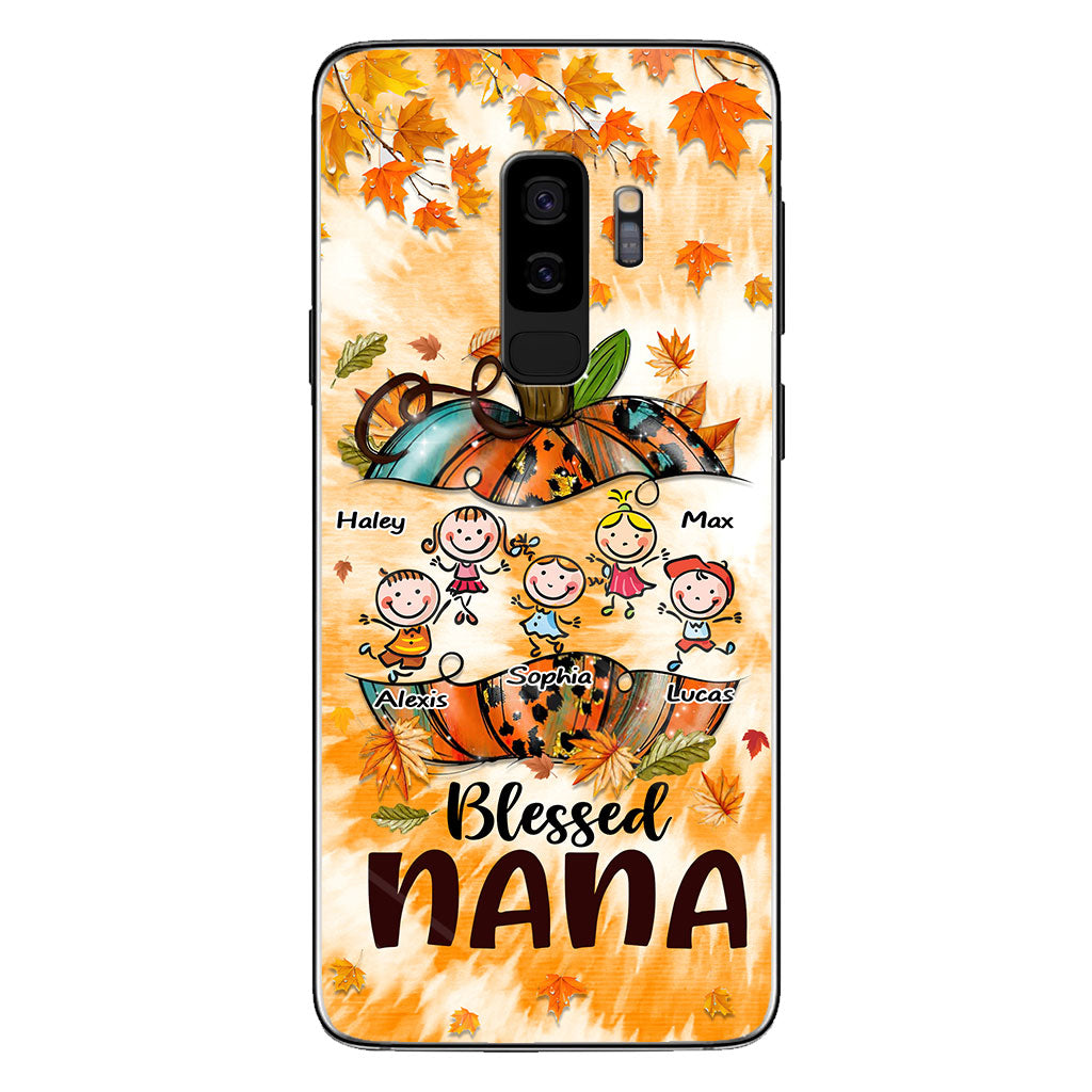 Blessed Nana - Personalized Thanksgiving Grandma Phone Case