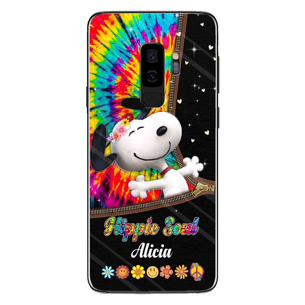 Hippie Soul White Dog - Personalized Phone Case