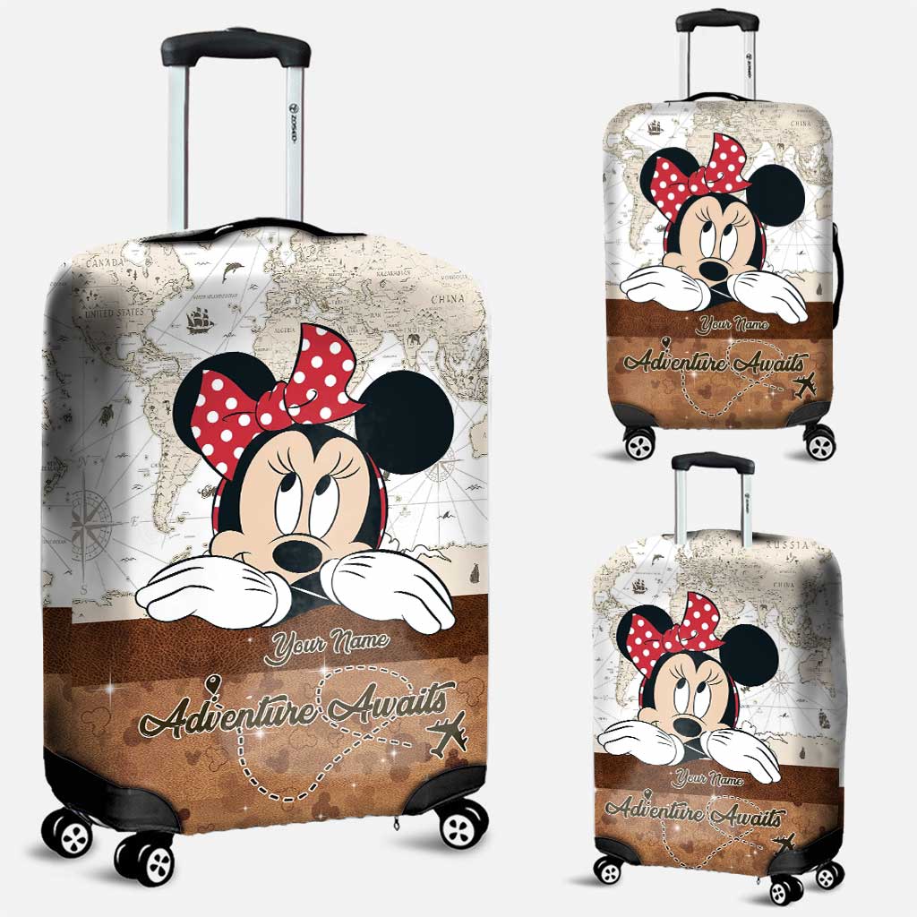 Adventure Awaits - Personalized Mouse Luggage Cover