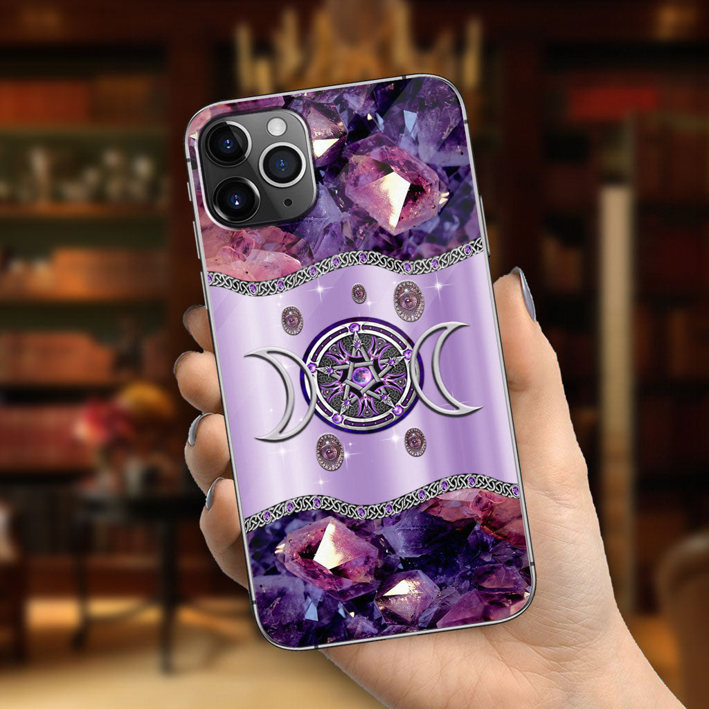 Purple Tripple Moon Witch Personalized 3D Printed Phone Case