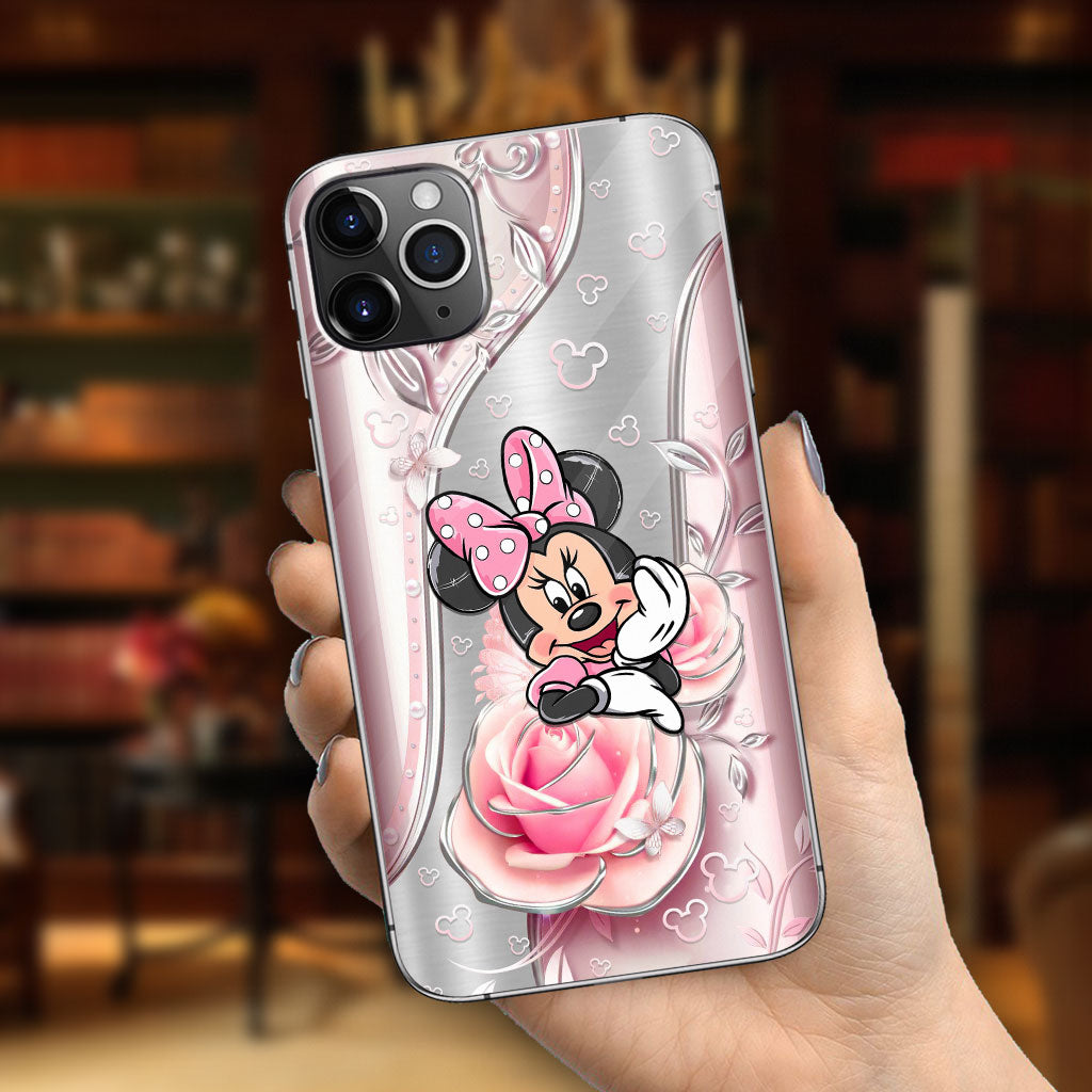 Black Pink Mouse Ears - Phone Case