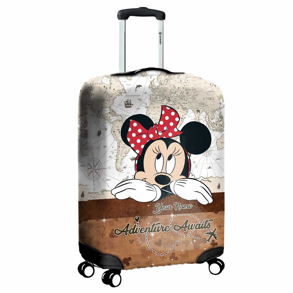 Adventure Awaits - Personalized Mouse Luggage Cover