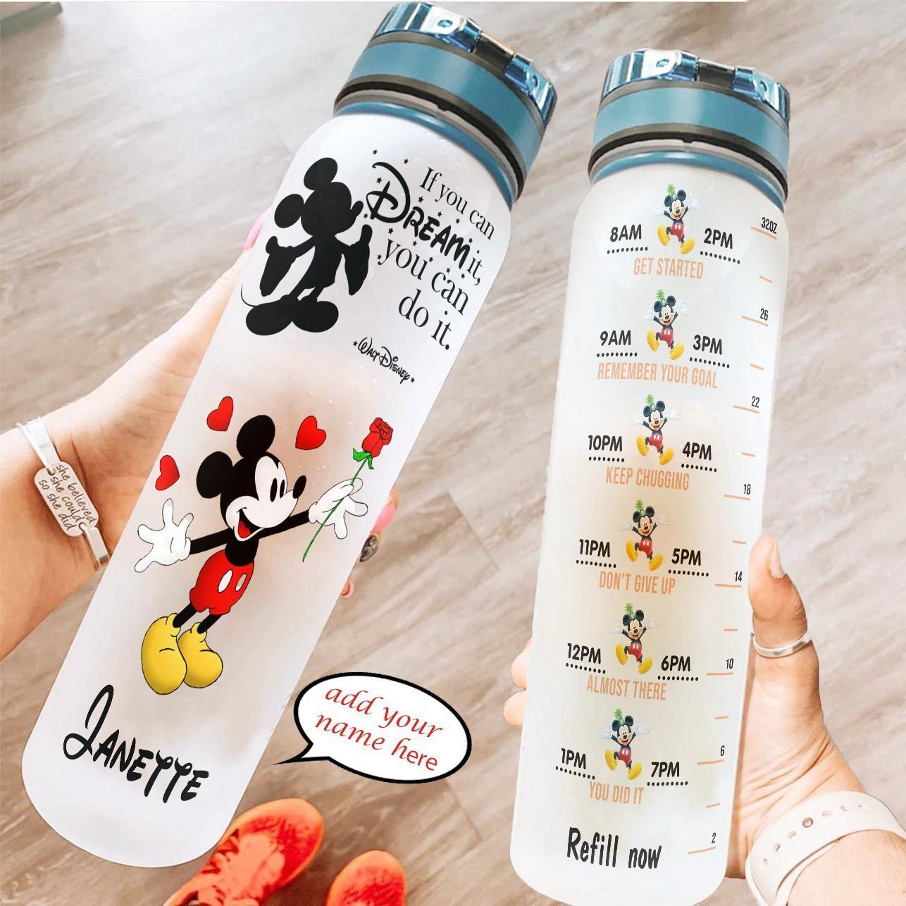 Love Mouse - Personalized Mouse Water Tracker Bottle 0523