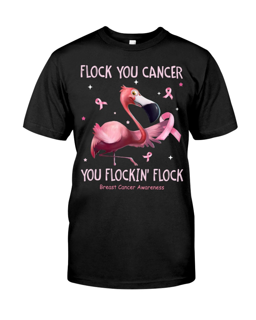 Flamingo Flock You Cancer Breast Cancer Awareness T Shirt And Hoodie 0822 Silverybrand 7119