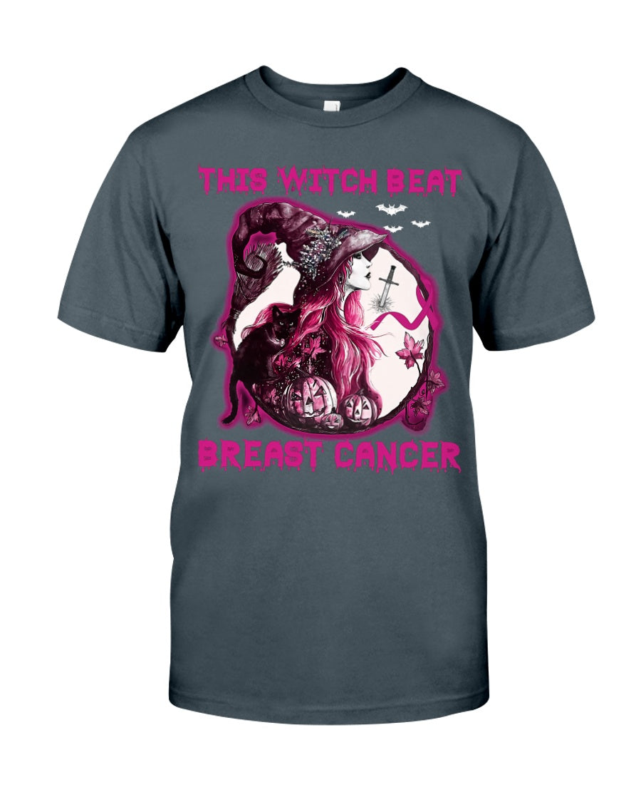 This Witch Beat Breast Cancer - Breast Cancer Awareness T-shirt and Hoodie 0822