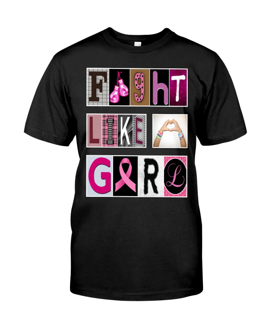 Fight Like A Girl - Breast Cancer Awareness T-shirt and Hoodie 0822