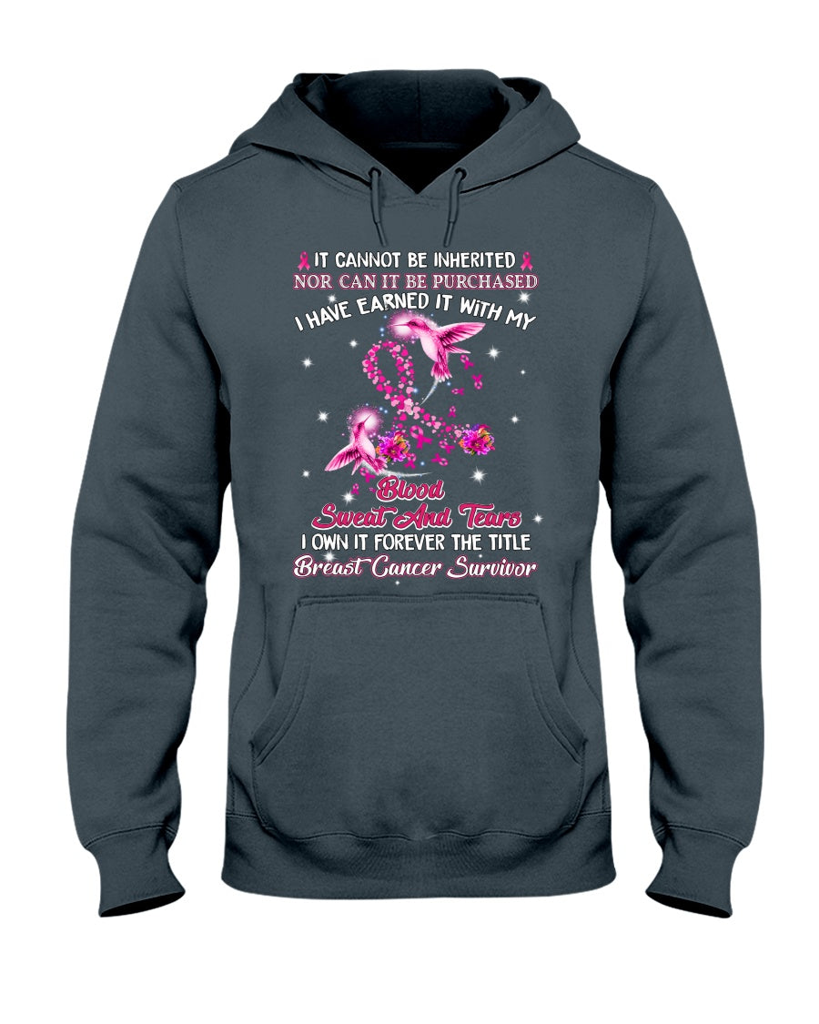 Breast Cancer Survivor Blood Sweat And Tears - Breast Cancer Awareness T-shirt and Hoodie 0822