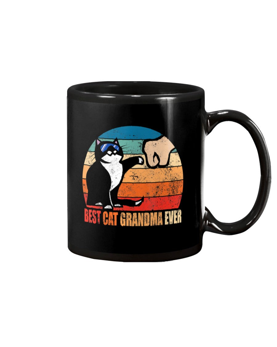Best Cat Grandma Ever Fist Bump Funny Nana Gift - Grandma Mug 0921