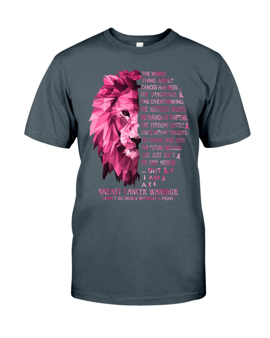 Lion Breast Cancer Warrior - Breast Cancer Awareness T-shirt and Hoodie 0822