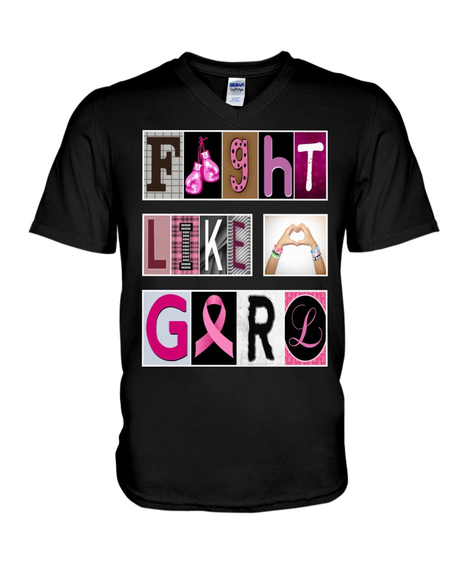 Fight Like A Girl - Breast Cancer Awareness T-shirt and Hoodie 0822