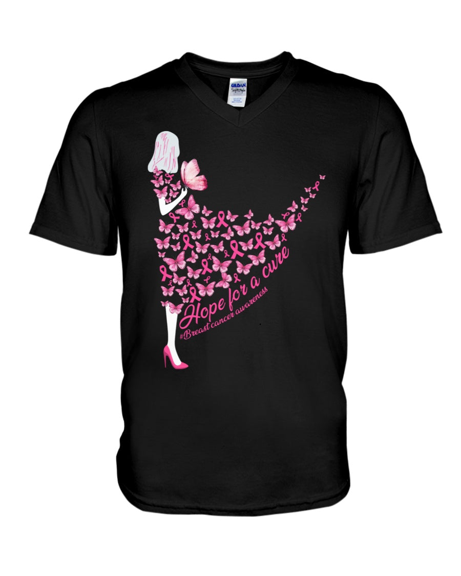 Hope For A Cure - Breast Cancer Awareness T-shirt and Hoodie 0822