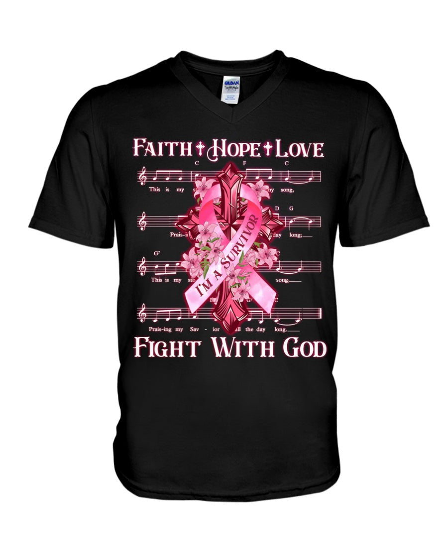 Faith Hope Love - Breast Cancer Awareness T-shirt and Hoodie 0822