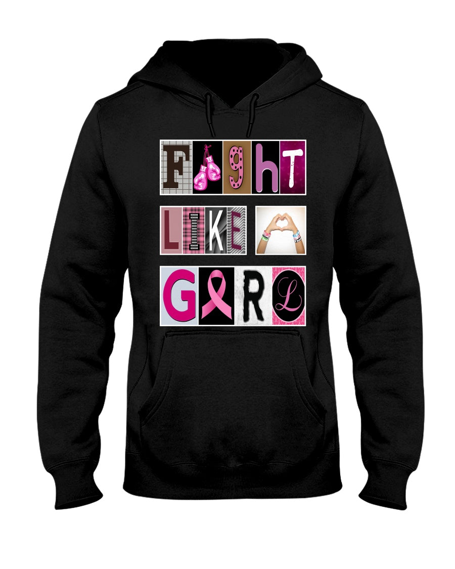 Fight Like A Girl - Breast Cancer Awareness T-shirt and Hoodie 0822