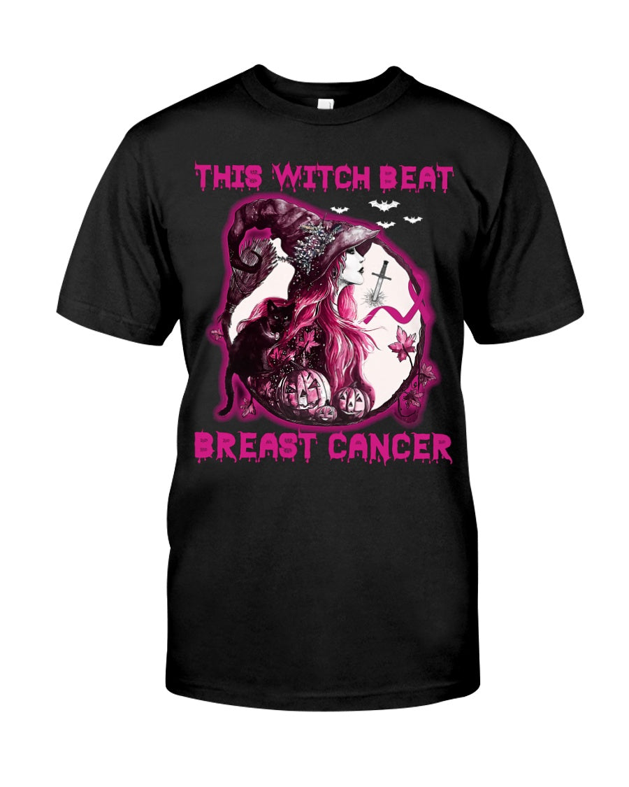 This Witch Beat Breast Cancer - Breast Cancer Awareness T-shirt and Hoodie 0822