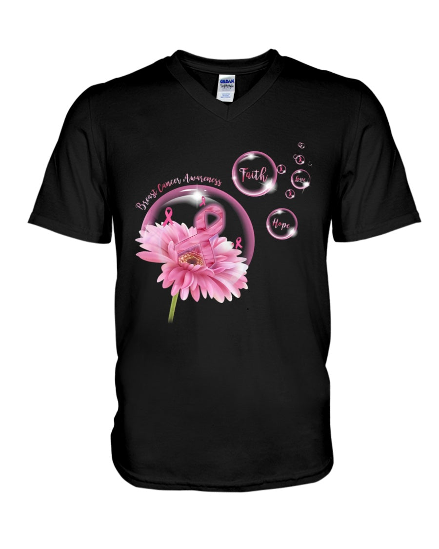 Faith Hope Love - Breast Cancer Awareness T-shirt and Hoodie 0822