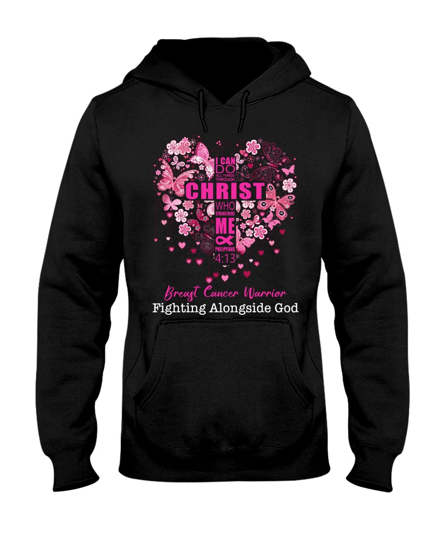 I Can Do All Things Through Christ Who Strengthens Me - Breast Cancer Awareness T-shirt and Hoodie 0822