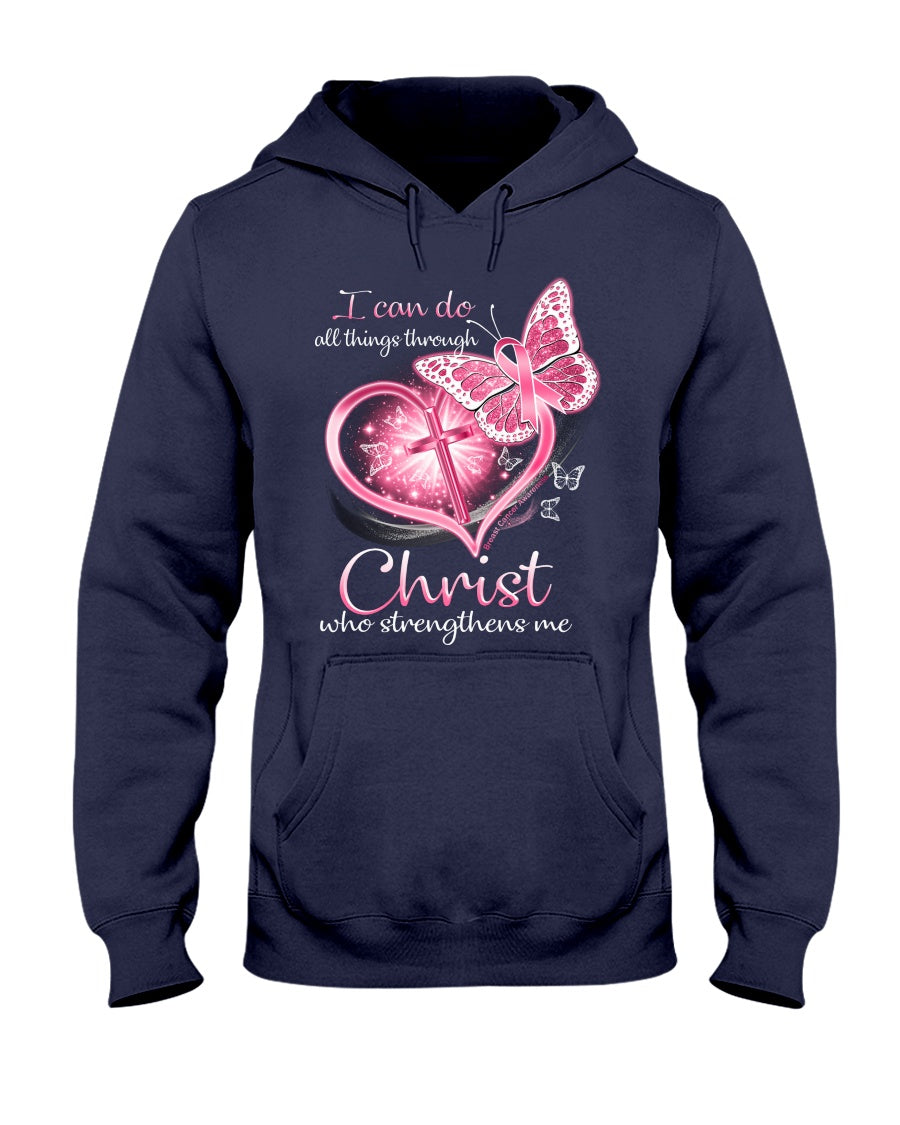 Breast Cancer Awareness I Can Do All Things Through Christ - Breast Cancer Awareness T-shirt and Hoodie 0822