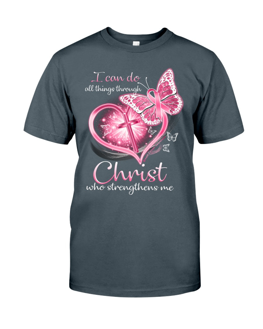 Breast Cancer Awareness I Can Do All Things Through Christ - Breast Cancer Awareness T-shirt and Hoodie 0822