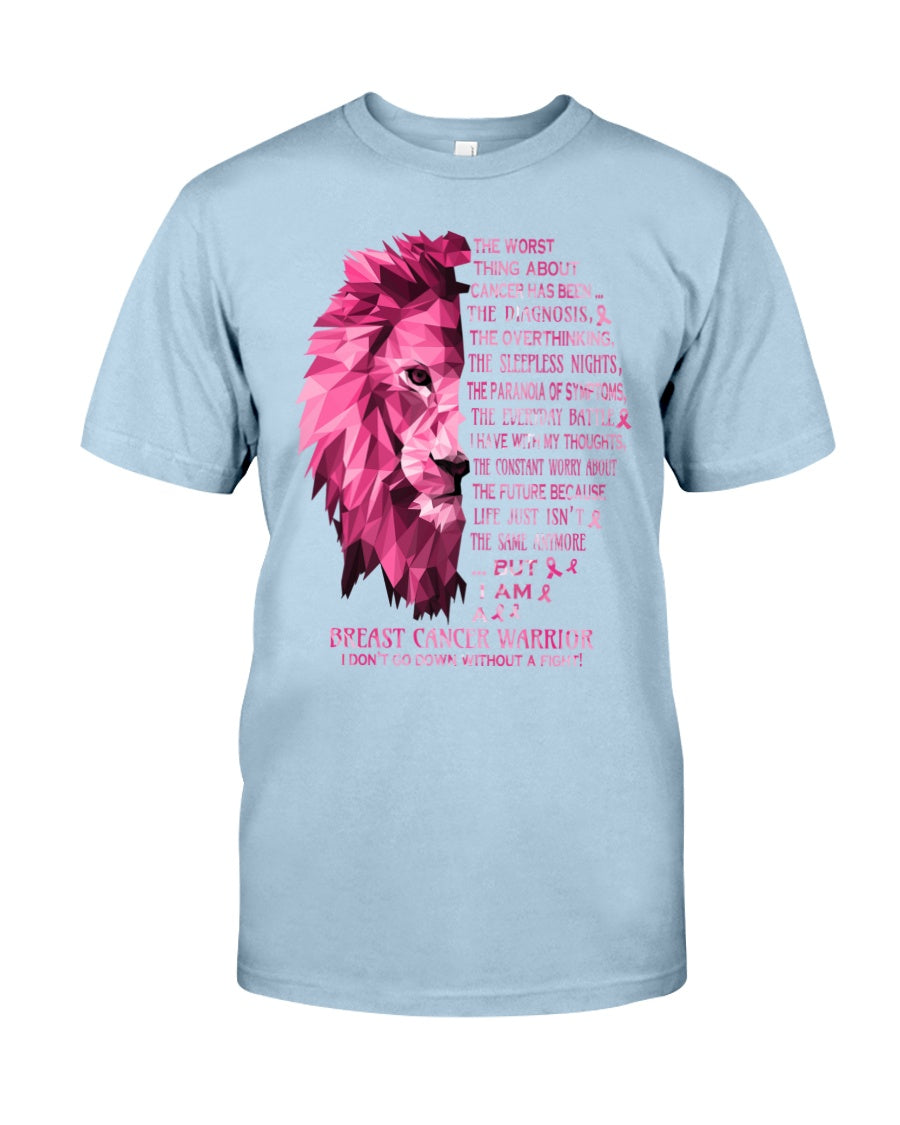 Lion Breast Cancer Warrior - Breast Cancer Awareness T-shirt and Hoodie 0822