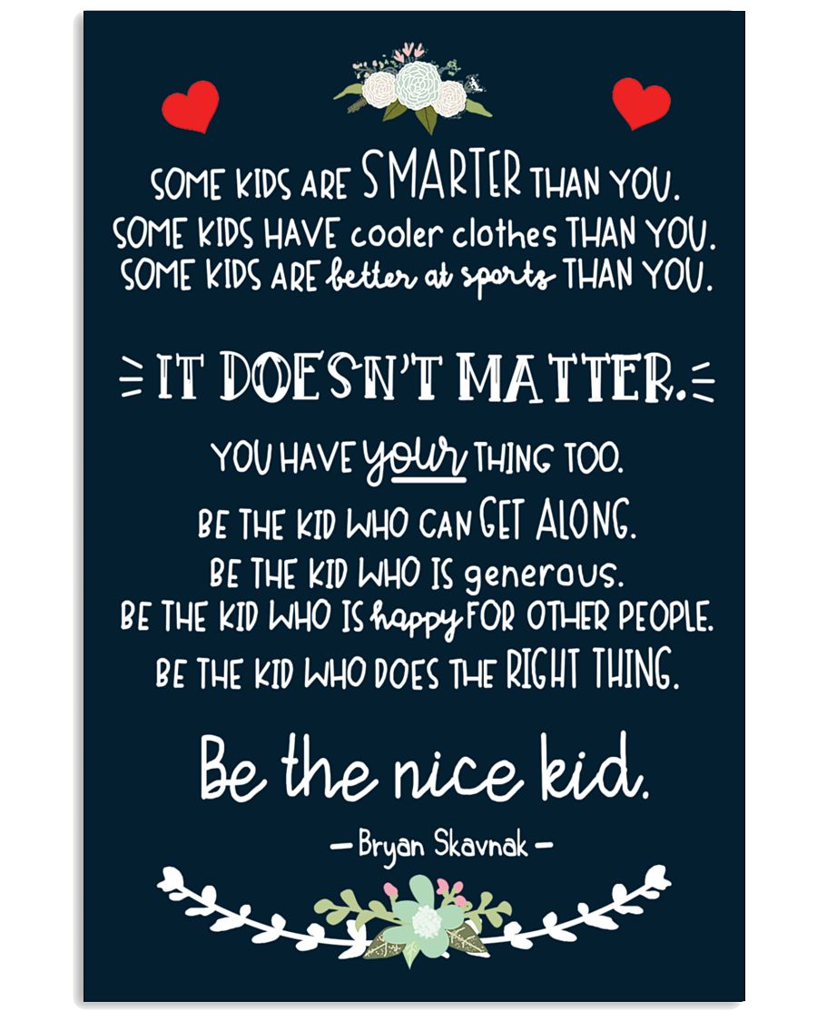 Be A Nice Kid - Family Poster 0921