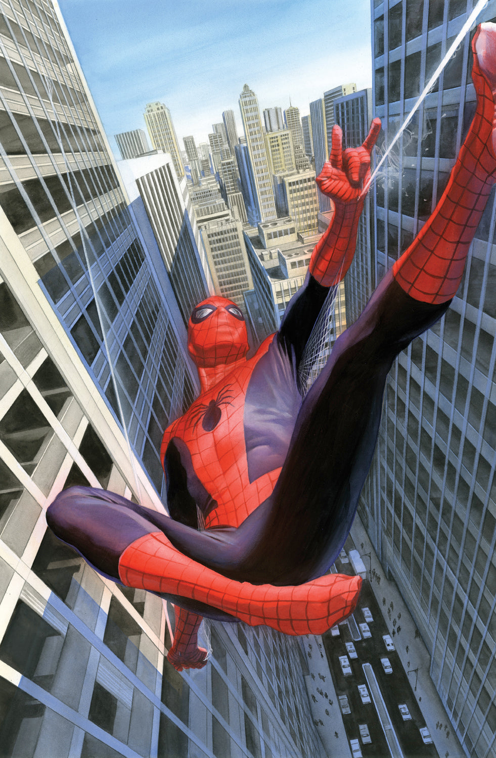 Amazing Spider-Man Learning to Crawl Mini-Canvas – Alex Ross Art