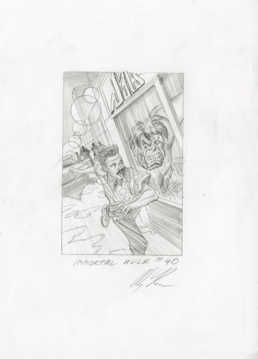 Immortal Hulk #40 Sketch – Alex Ross Art