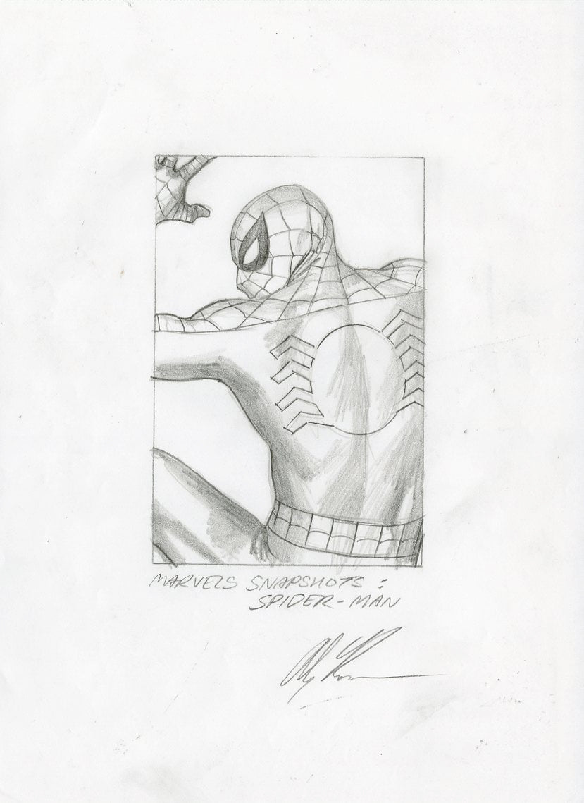 Marvels Snapshots: Spider-Man Sketch – Alex Ross Art