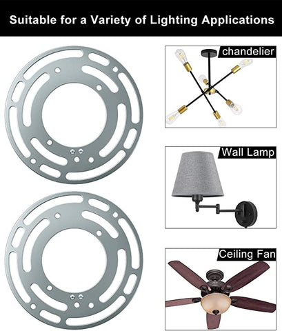 Two light brackets for various types of lighting applications.