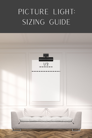 Picture light sizing guide