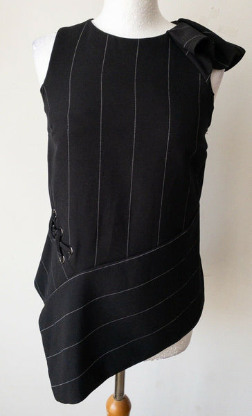 River Island Pin-Striped Asymmetric Tailored Top Size 6 Would fit 8 / 10 0