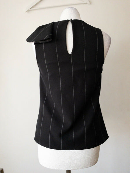 River Island Pin-Striped Asymmetric Tailored Top Size 6 Would fit 8 / 10 3