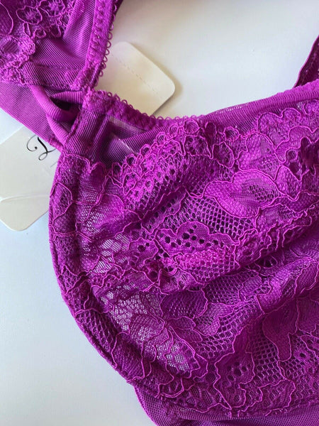 Boux Avenue Magenta Zoe Plunge Bra Size 30D 1