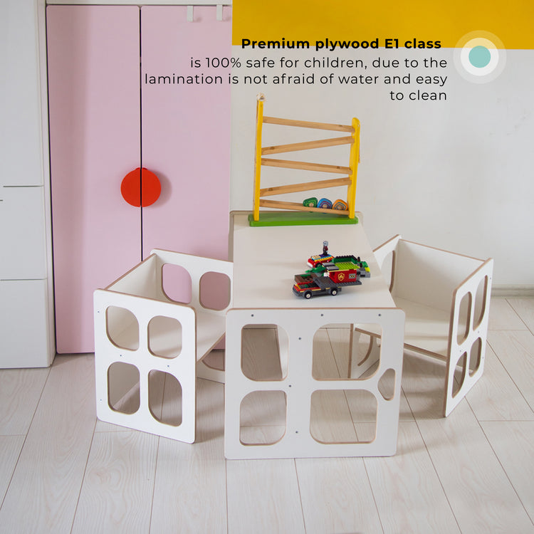 The Plyman Kids Montessori Table, White