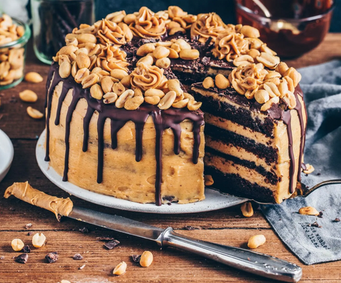 vegan peanut chocolate cake recipe
